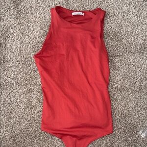 ReoRia Red Sleeveless Bodysuit